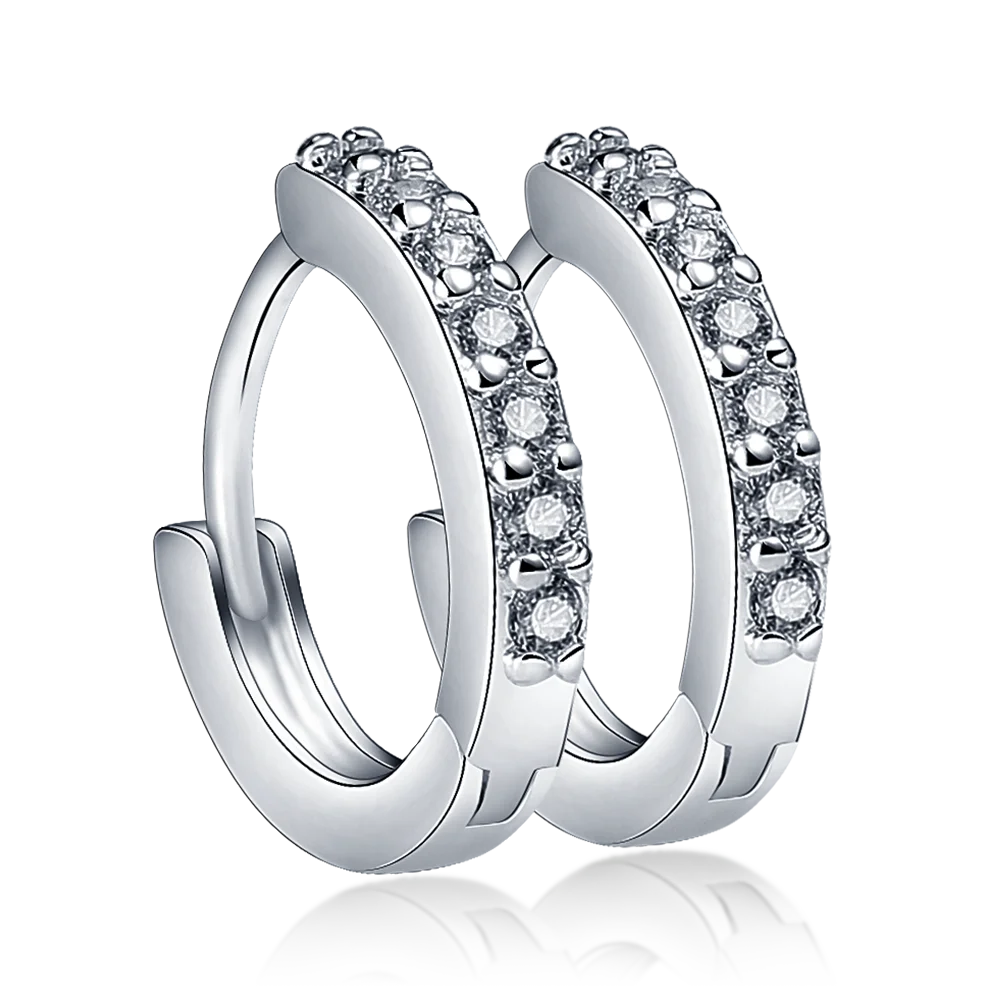 2022 Charm Double Hoop Earrings 925 Silver Fit Original Brand Charms Diy Fine Jewelry Gift For Women Fine Earring Making Gift 