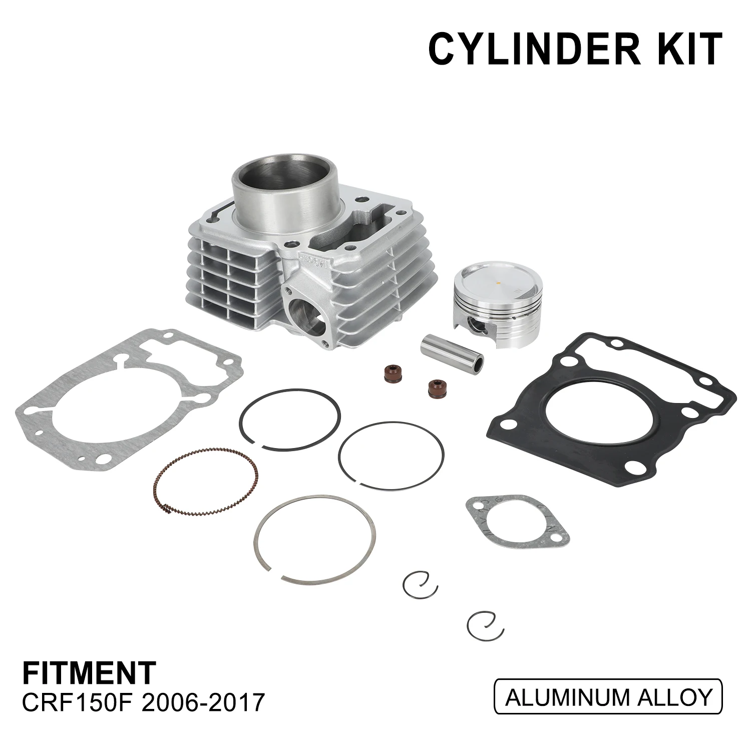 

Мотоциклетный поршень 57,3 мм, комплект цилиндрического поршня для HONDA CRF150F 2006 2007 2008 2009 2010 2011 2012 2013 2014 2016 2017 алюминий