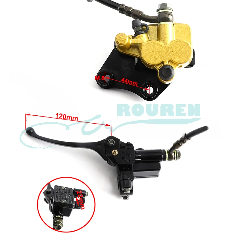 Accessorio Moto Kit Freno A Disco Idraulico Anteriore Posteriore Per 50Cc-125Cc Motocross Electric Pit Dirt Bike Bbl Ttr Parti Modificate