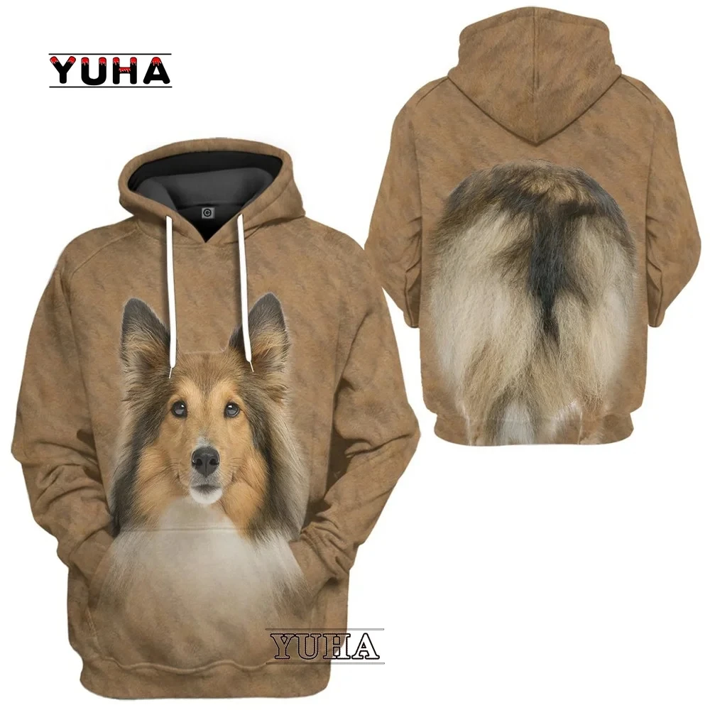 

Engraçado bonito alpaca frente para trás 3d impresso hoodie com capuz animal bolso adulto adolescentes meninos meninas casual m