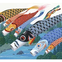 40cm Japanese Carp Windsock Streamer Fish Flag Kite Cartoon Fish Colorful Windsock Carp Wind Sock Flag Koinobori Gift New 1