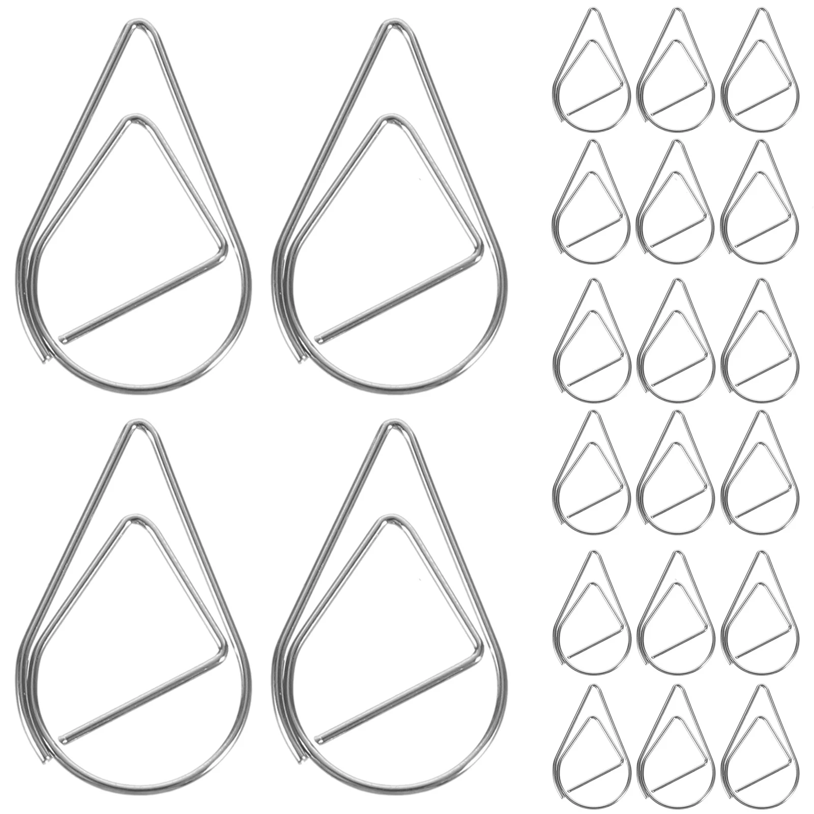 

100 Pcs Hand Account Paper Clip Office File Folders Steel Wire Document Fixing Clips