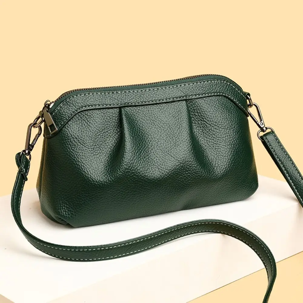Luxo couro Crossbody sacos, sacola de alta capacidade, alta qualidade, alça de ombro longa, sentido avançado, novo