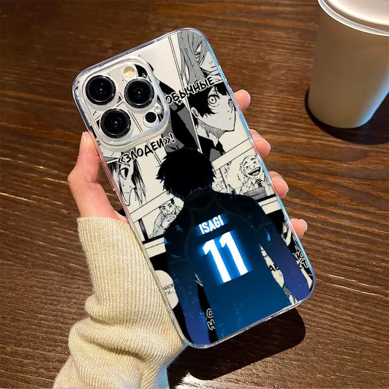 Blue Lock X Yoichi Isagi Cool Anime Transparent Phone Case