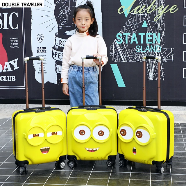 3d Kids Suitcase Car Travel Luggage On Wheels Children Cartoon