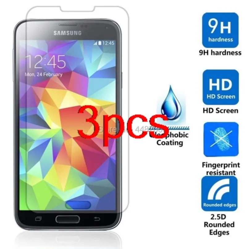 3Pcs Clear Hd Vetro Protettivo Anteriore Per Samsung S5 /S5 Neo Pellicola In Vetro Temperato Hd On Per Galaxy S5 Screen Protector Cover