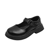 Children Leather Shoes for Party Wedding Fashion Girls UK Uniform School Shoes Black Simple Non-slip Kids Loafers Size 26-36 6
