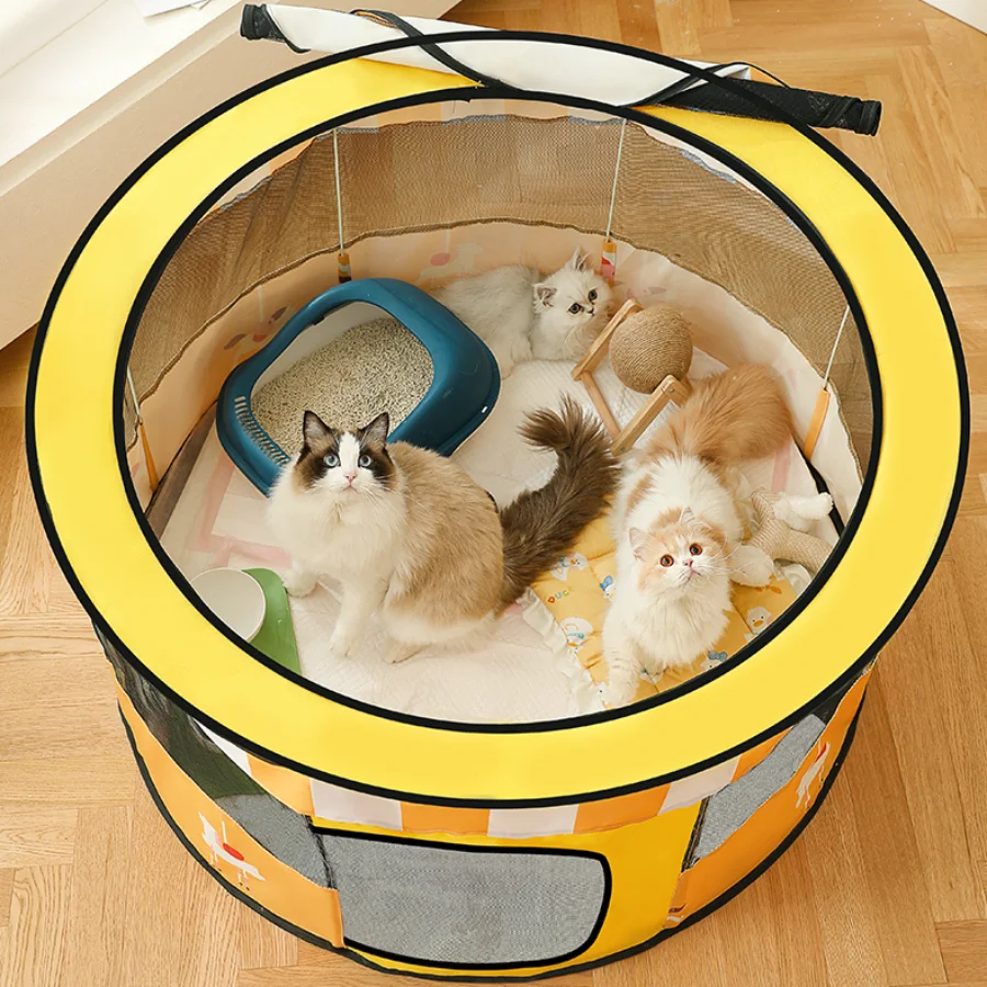 

Indoor Luxury Cat Bed Washable Round Large Space Warm Cozy Cats Nest Breathable Light Weight Habitats Cama Gato Pet Supplies