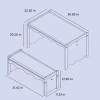 Indoor Kids Table and Bench Set in Blush – GREENGUARD Gold Certified, Premium Toddler Furniture, Durable and Easy-to-Clean Surfa 5