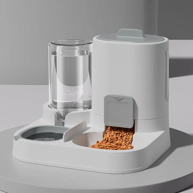 1-Pack Automatic Gravity-Fed Cat Water Dispenser & Feeder - Spill-Proof Large Capacity One-Piece Design, 1