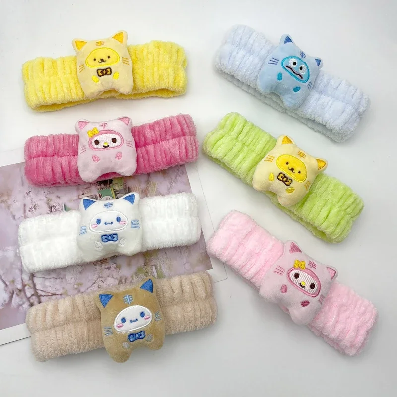 

Kawaii Sanrio Anime My Melody Cinnamoroll Pompompurin Cute Cartoon Plush Hair Band Sweet Wash The Face Hair Band Girly Heart