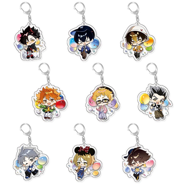 Key Chains Shoyo Hinata Yu Nishinoya Oikawa Tooru Kenma Kozume Cosplay Acrylic Pendant Keyring Christmas Gifts