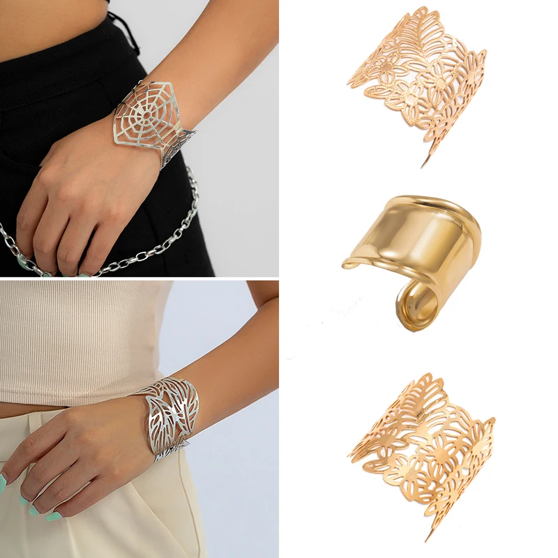 

2023 Fashion Simple Design Open Smooth Bracelet Small Vintage Hollow Out Leaf Bracelet Charm Bracelet Bracelet for Women Jewelry