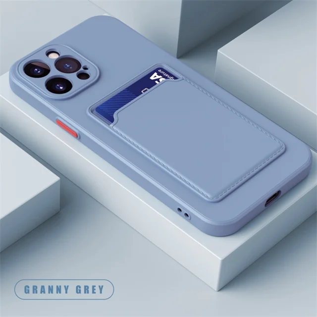 thumbnail image 1 of Luxury Soft Silicone Wallet Case Funda For iPhone 15 14 11 13 12 Pro Max Plus Card Holder Slot Back Cover Protective Accessories, 1 of 5
