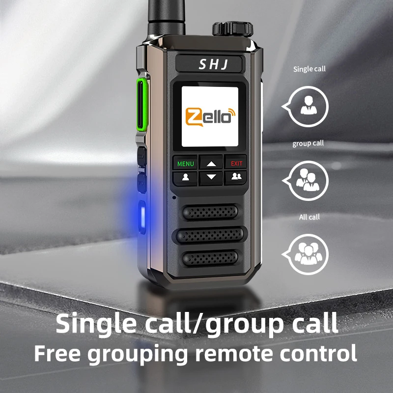 Zello Walkie Talkie 4g Sim Card WiFi Bluetooth Network Cell Phone Radio Long Range 100 Mile Professional POC Walkie Talkie 4