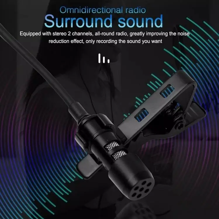 lavalier microphone Universal Mini Microphone For Ios / Type-c / 3.5mm Noise-canceling Recording  Microphone For Iphone Huawei karaoke microphone Microphones