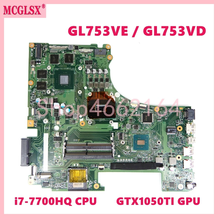 

GL753VE i7-7700HQ CPU GTX1050Ti-V2G GPU Mainboard For Asus ROG GL753VD GL753VE FX753V ZX753V GL753V GL753 Laptop Motherboard