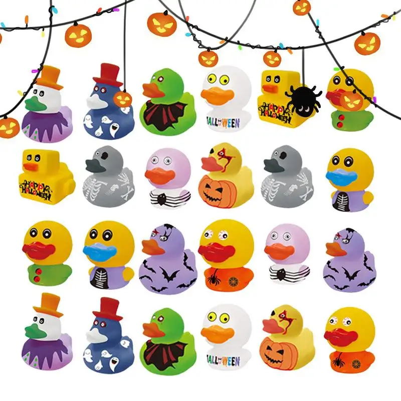 

Rubber Duck Toys Shower Accessories 24pcs Assorted Rubber Bath Toys Mini Novelty Rubber Ducks Fancy Floating Bath Duckies