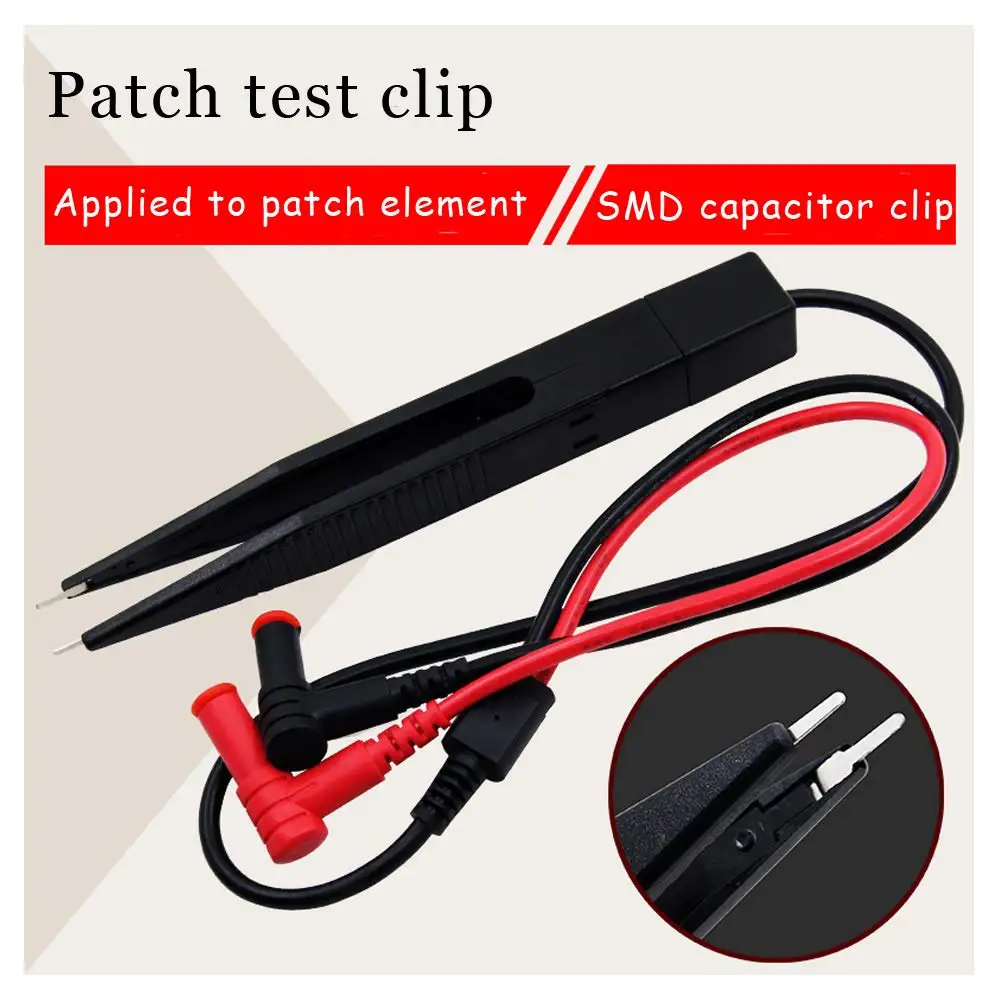2PCS SMD LCR 칩 테스트 클립 커패시턴스 인덕터 저항 테스트 클립 미터 리드 프로브 멀티 미터 핀셋