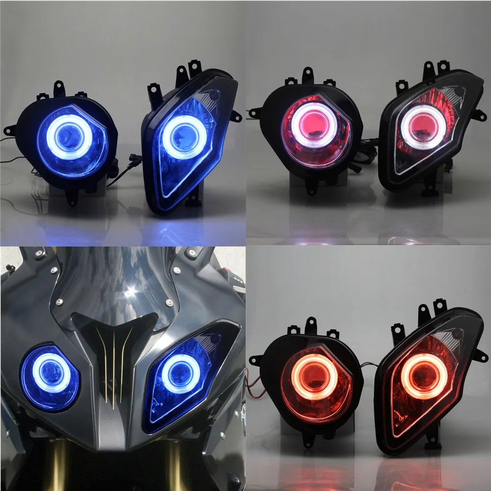 Motorcycle Custom Headlight Fully Assembled Headlamp Drl Lights