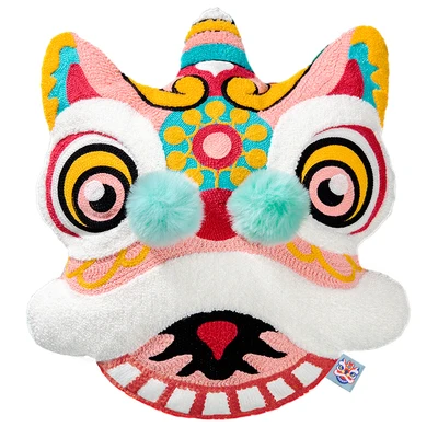 Description Picture 4 of itemDUNXDECO Cushion Cover Decorative Pillow Joy Chinese Traditional Dance Lion Embroidery Cushion Cover Sofa Chair Bedding Coussin