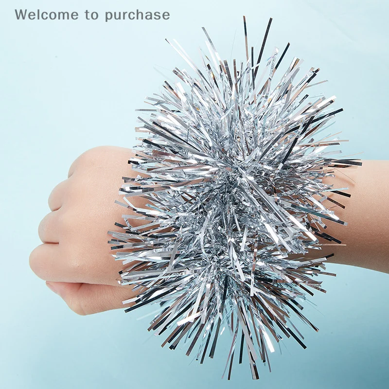 2Pcs 7 Styles Cheering Flower Ball Performance Dance Wrist Flower Sports Games Bracelet Apply To Sports Game Pompoms