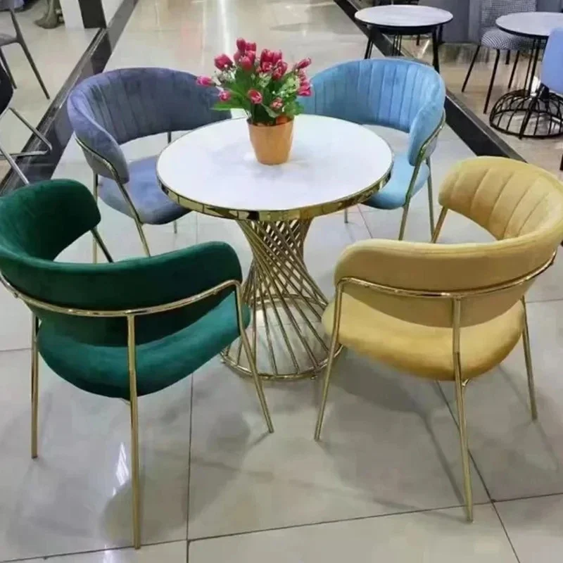 Nordic Simple Leisure Circular Edge Corner Table Imitation Marble Coffee Desk Furniture For Balcony Bedroom Decor