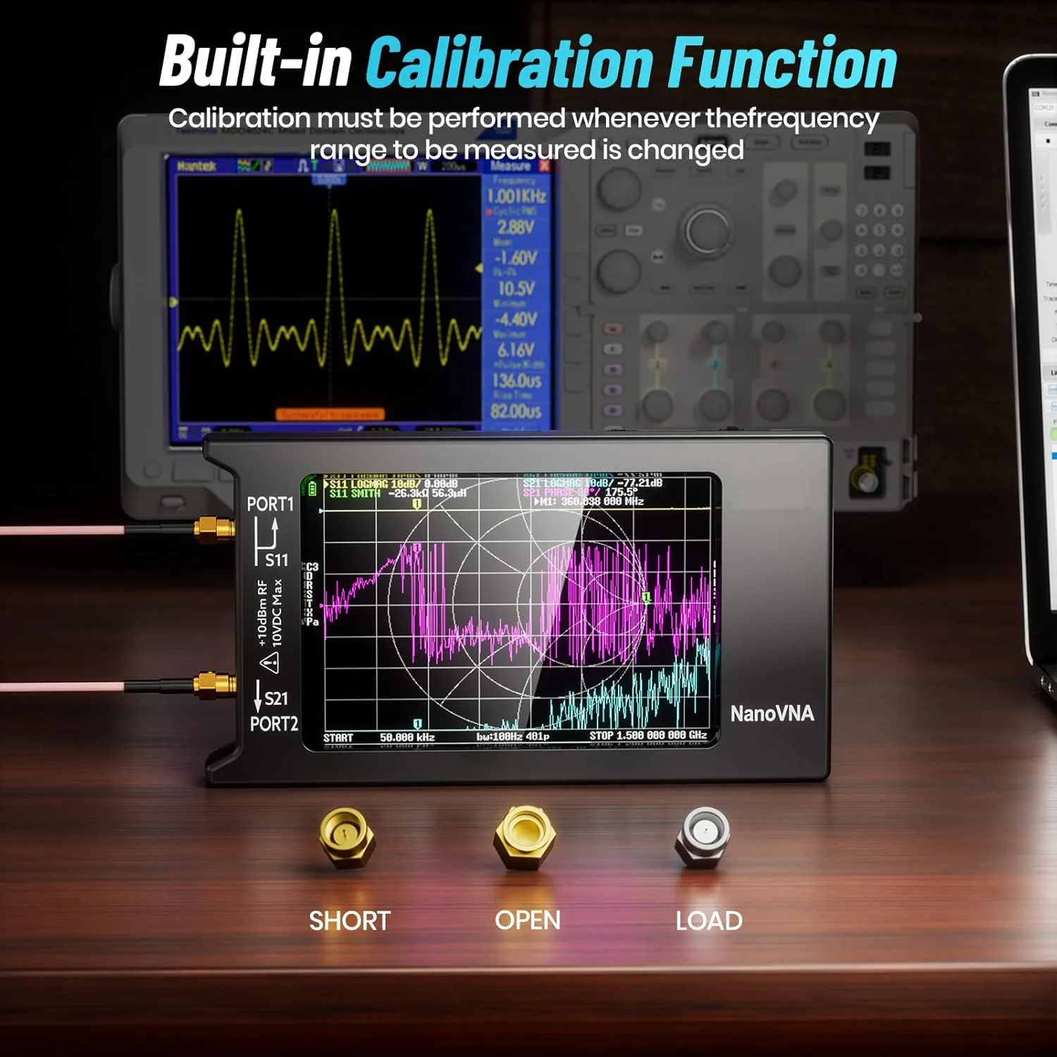 Spectrum Analyzer 4" NanoVNA-H4 Vector Network Antenna Analyzer 10KHz-1.5GHz MF HF VHF UHF Antenna Tuner
