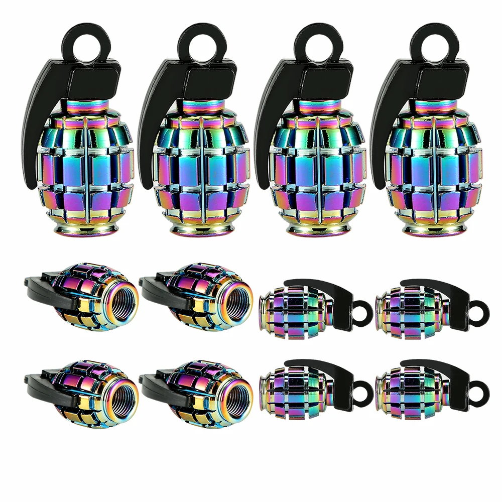 4Pcs/Set Multicolor Tire Valve Stem Caps 5