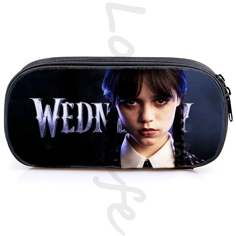 Trousse à crayons de la série télévisée américaine mercredi Addams, sacs de  maquillage, boîte à stylos Horrible Norman Emma, rangement multifonction,  poudres - AliExpress