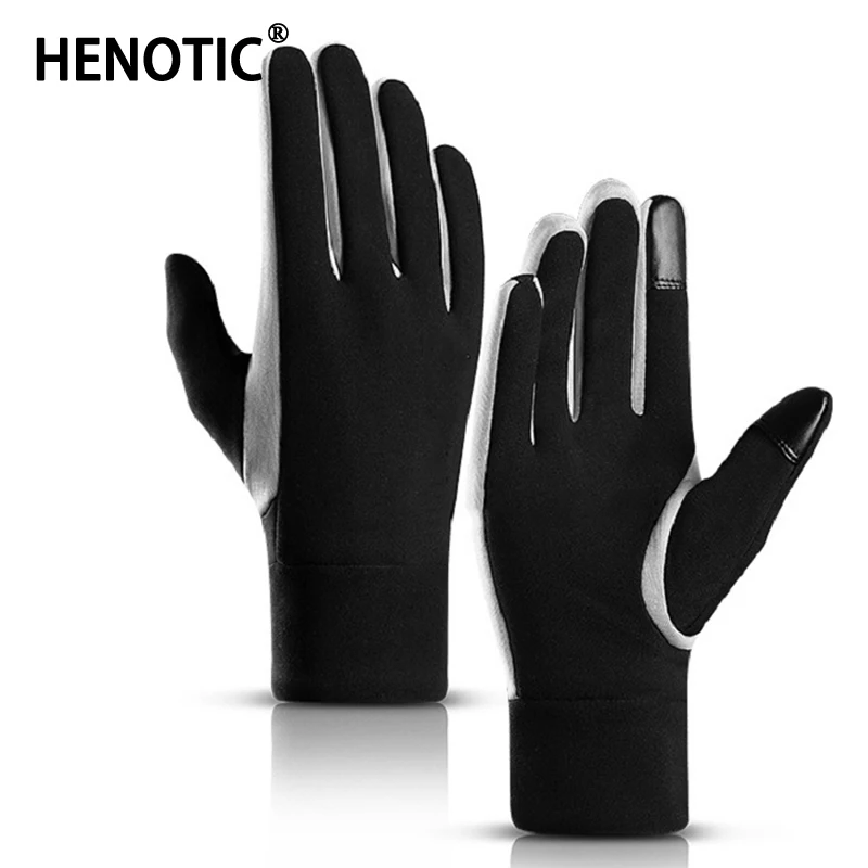 

Зимние спортивные перчатки Henotic для сенсорного экрана кожаные водонепроницаемые теплые Нескользящие варежки для езды на мотоцикле и вождения