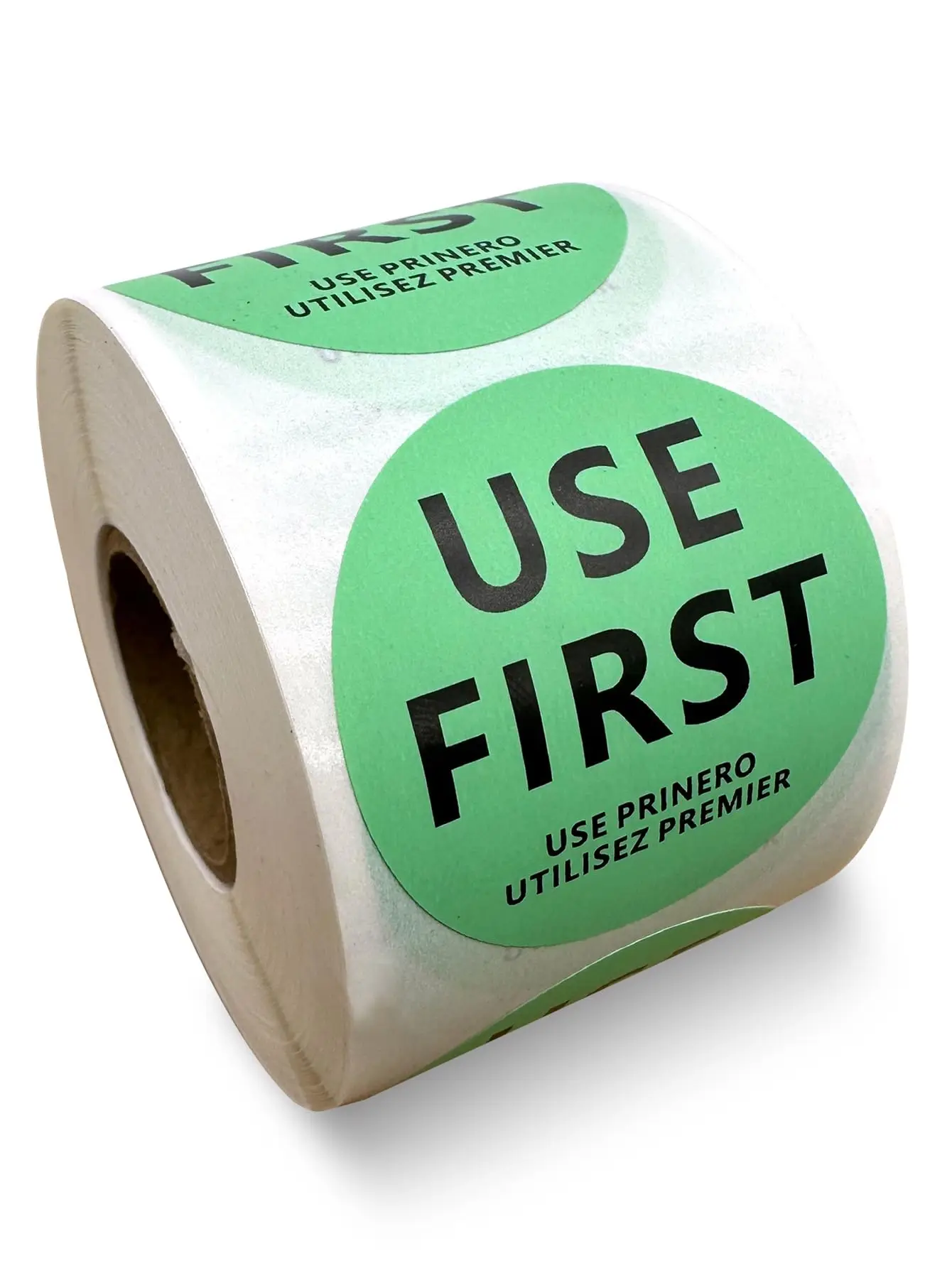 영구 접착 원형 종이 라벨, 식품 서비스 1.5 인치 재고 관리 라벨, 레스토랑 스티커 사용, 500 개