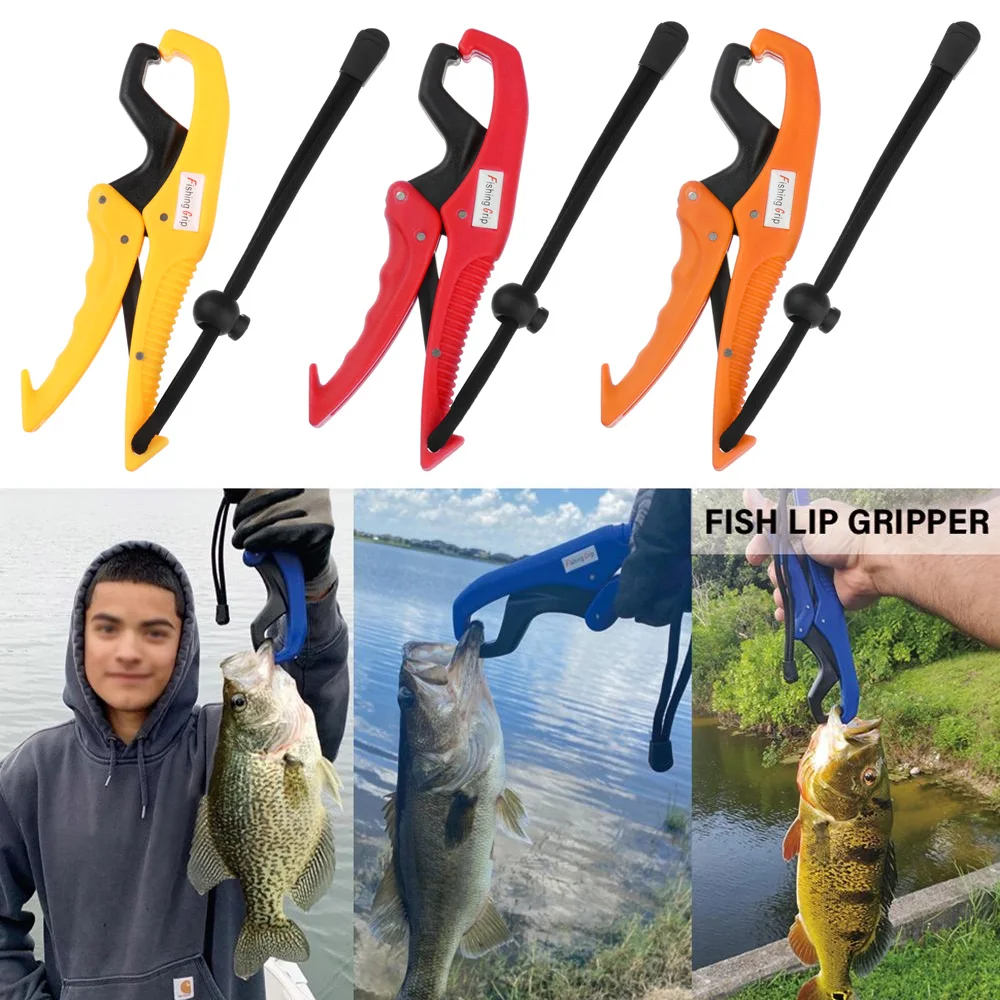 1PC Fish Grabber Plier Controller Practical Fishing Gripper Gear Tool ABS Grip  Tackle Holder Fish Clamp With Adjustable Rope - AliExpress