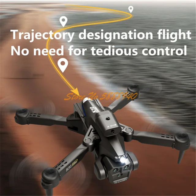 4K Professional Aerial Photography WIFI FPV RC Drone 2.4G 4-Way Avoiding Obstacle 3 Camera Optical Flow Remote Control Drone Toy 6