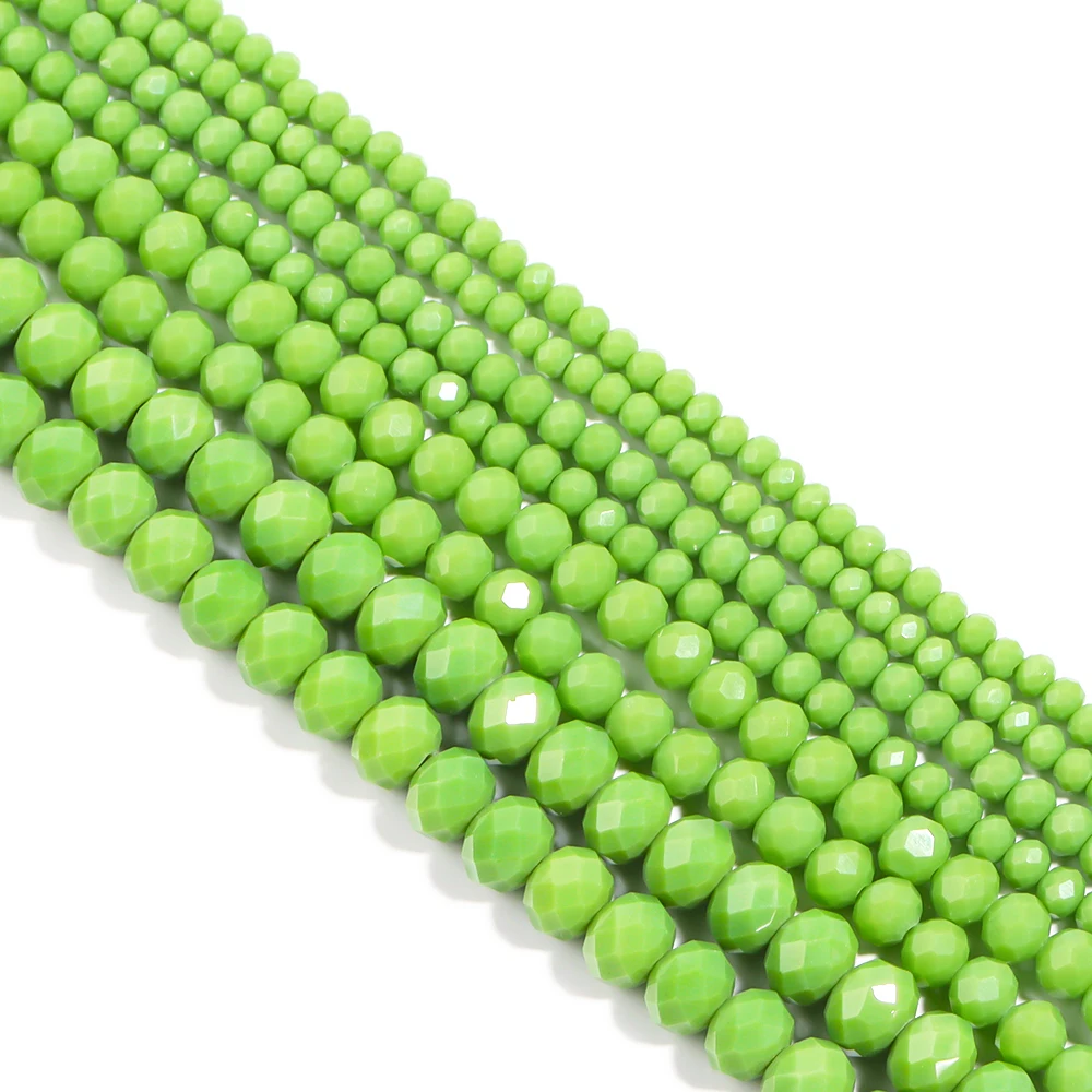 Round Faceted Colorful Glass Beads for Jewelry Making and DIY Projects