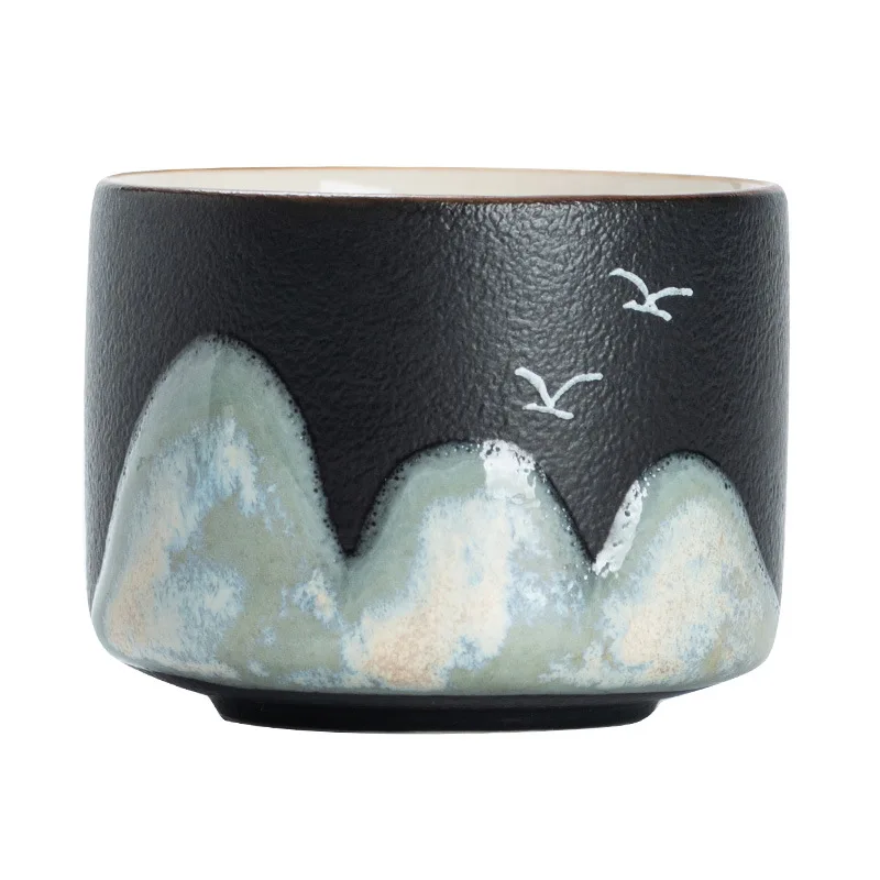 Chinese Ceramic Small Teacup Set Hand-Painted Teacup Set High-end Ceramic Vintage Kungfu Tea Home Tea Cup Bowls
