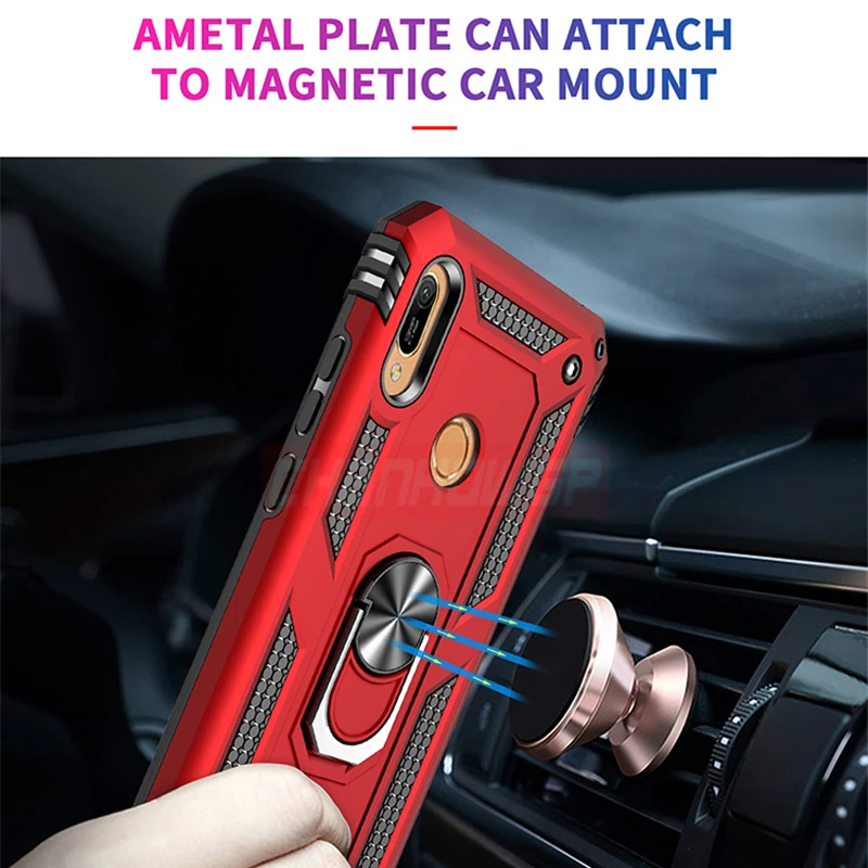 Enhanced Armor Shockproof Silicone Metal Ring Case