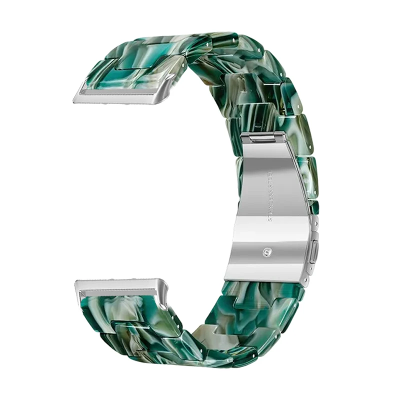 Elegant Resin Strap Bracelet for Men & Women - Quick Release Design for Fitness Trackers