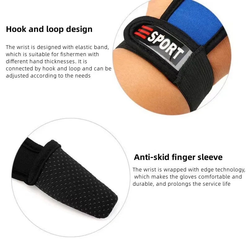 Fishing Gloves 1-Finger Protector Anti Slip Anti Cutting