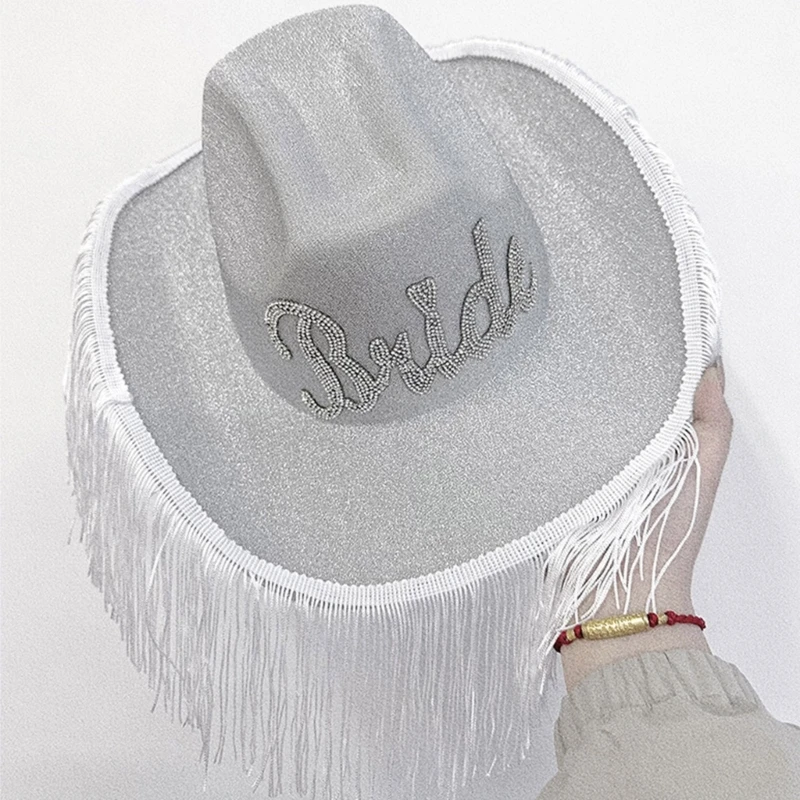 

Bachelorette Party Hat Tassel Cowgirl Hat Bride Cowgirl Hat Tassel Cowboy Hat Dropship