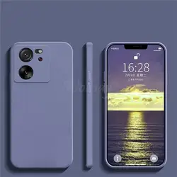 Premium Liquid Silicone Rubber Protective Phone Case - Sleek and Durable TPU Cover - Mi 13T Pro (Lavender Grey)