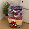 Children's Storage Baskets Fabric Cute Striped Design Sundries Funny Joker Storage Basket Gift with Handle Home Decoration 1