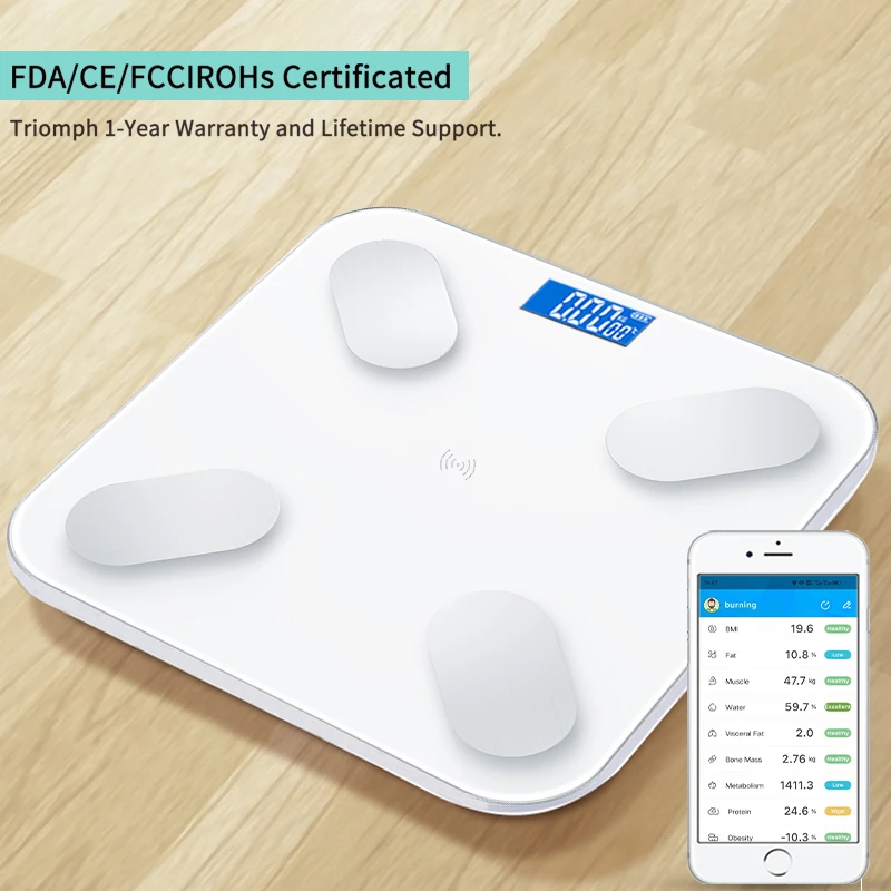 Bathroom Bluetooth Scale Smart Electronic Body Fat Scale Floor Weighting Scale LED Dispaly Data Connected Mobile Phone Analyzer best smart weight scale