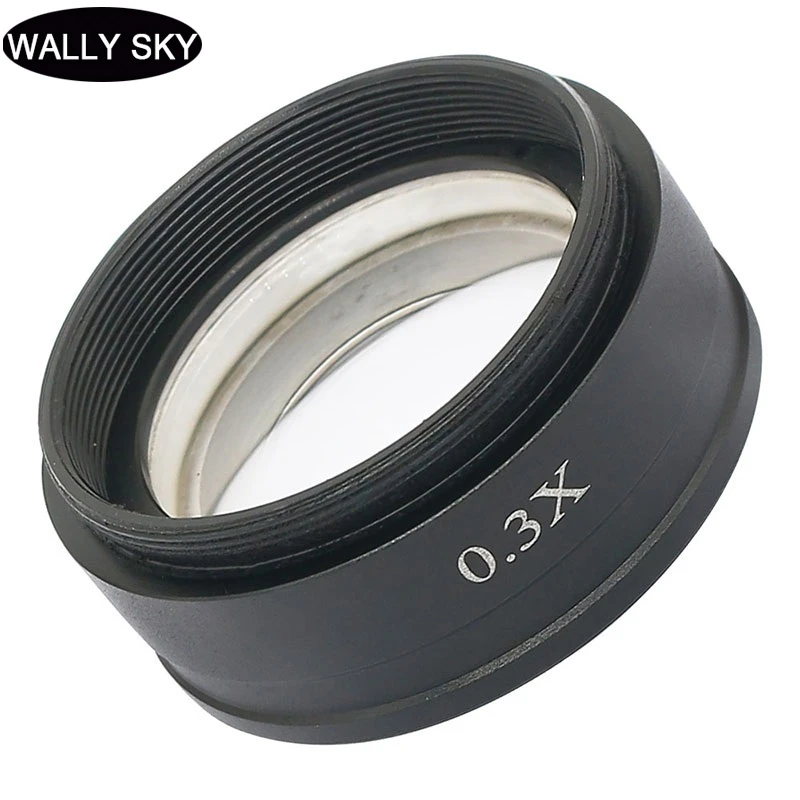 0.3X Barlow Lens Objective Microscope Auxiliary Objective Lens Mounting