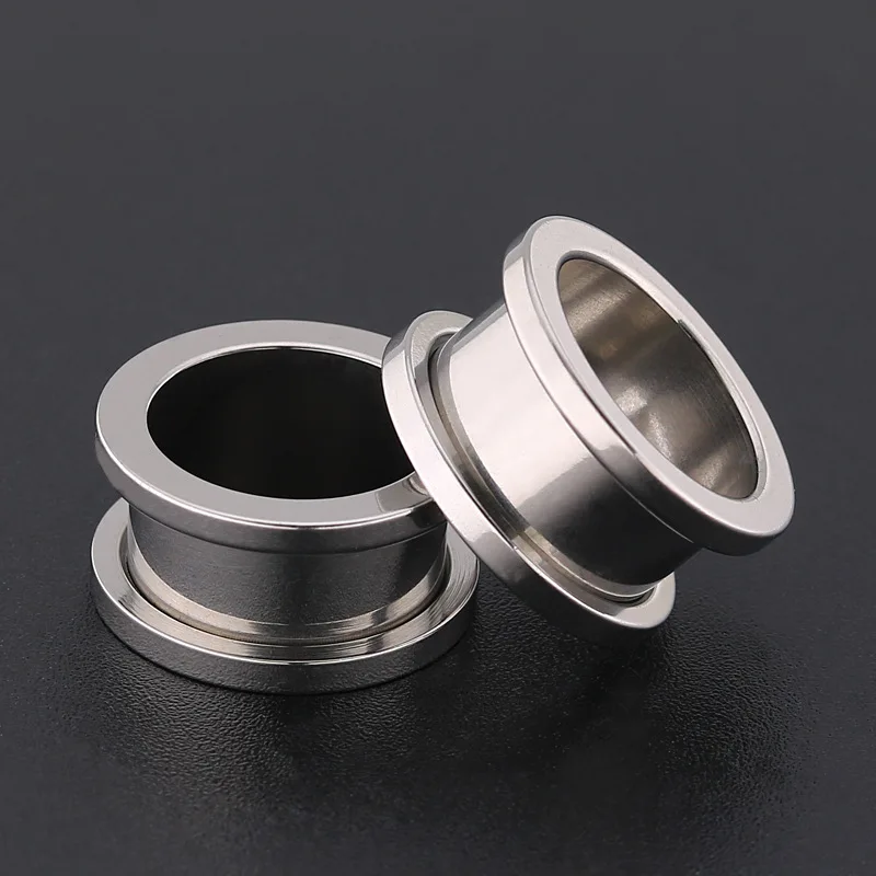 Piercing Jewelry 316L Stainless Steel Ear Plugs Tunnels Expander Earlet Gauges