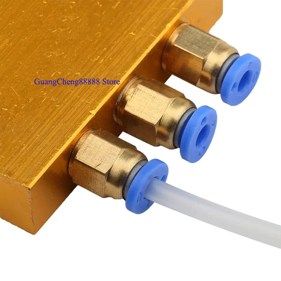 Valvola di Lubrificazione a 1-12 Vie in Ottone, Blocco Distributore di Olio Regolabile, Separatore di Olio, Accessori per Pompa di Lubrificazione Automatica  13