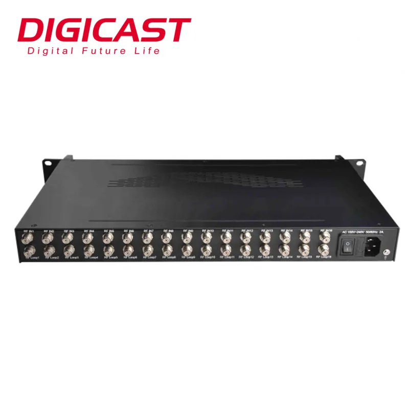 Digital TV Headend Receiver Tuner 8*DVBS/S2 DVBT/T2 DVBC ISDBT/Tb FTA 8 IP Gateway