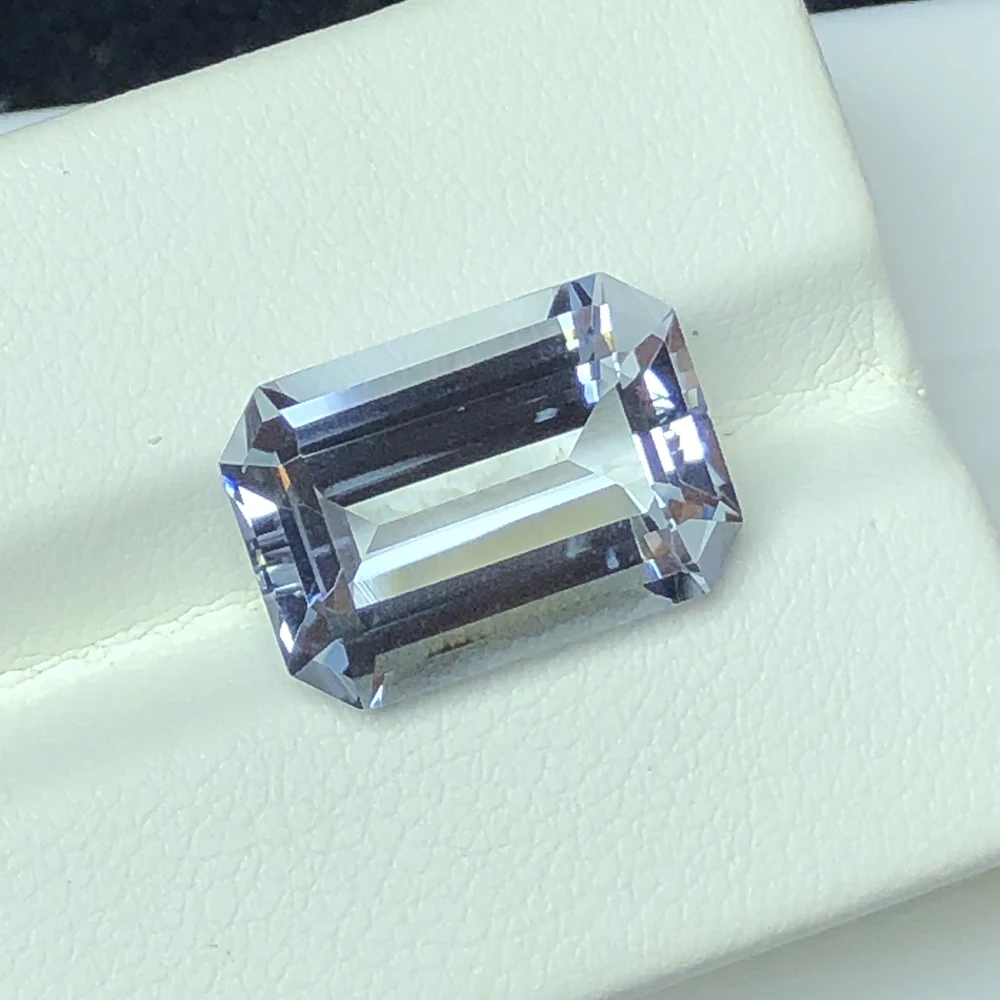 Natural Sea Blue Treasure Bare Stone 7.69ct Small Octagonal Emerald Cut for Ring, Pendant, and Chestpin Setting Worth Collecting