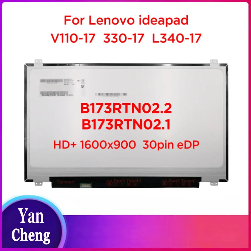 17.3 Schermo Lcd Per Laptop B173Rtn02.2 Per Lenovo Ideapad 320-17Ikb 300 320-17Isk 110-17Ac 80Qh 80Vk 80Xm 1600X900 30Pin