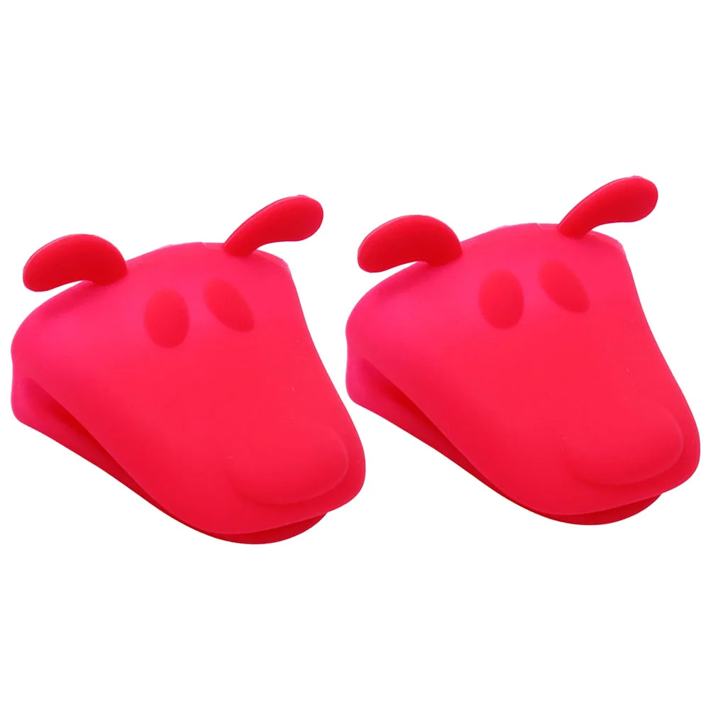 

Lovely Animal Shape Silicone Gloves Heat Resistant Anti-Scald Anti-Skid Kitchen Use Oven Mitts (Red)